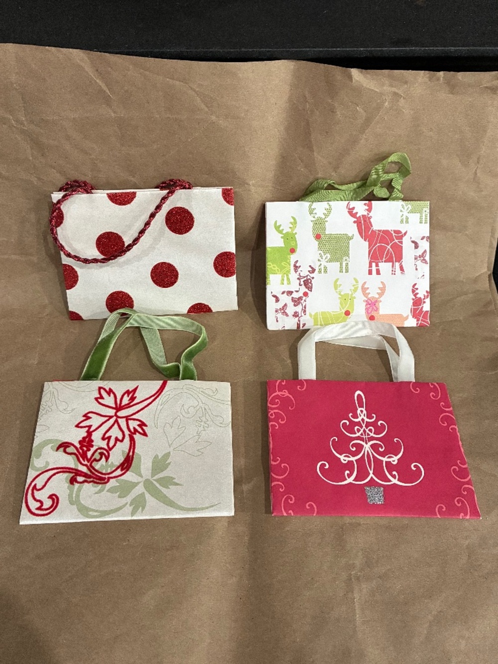 Meri Meri Christmas Holiday Gift Card Bag Paper Mini Small Set of 8